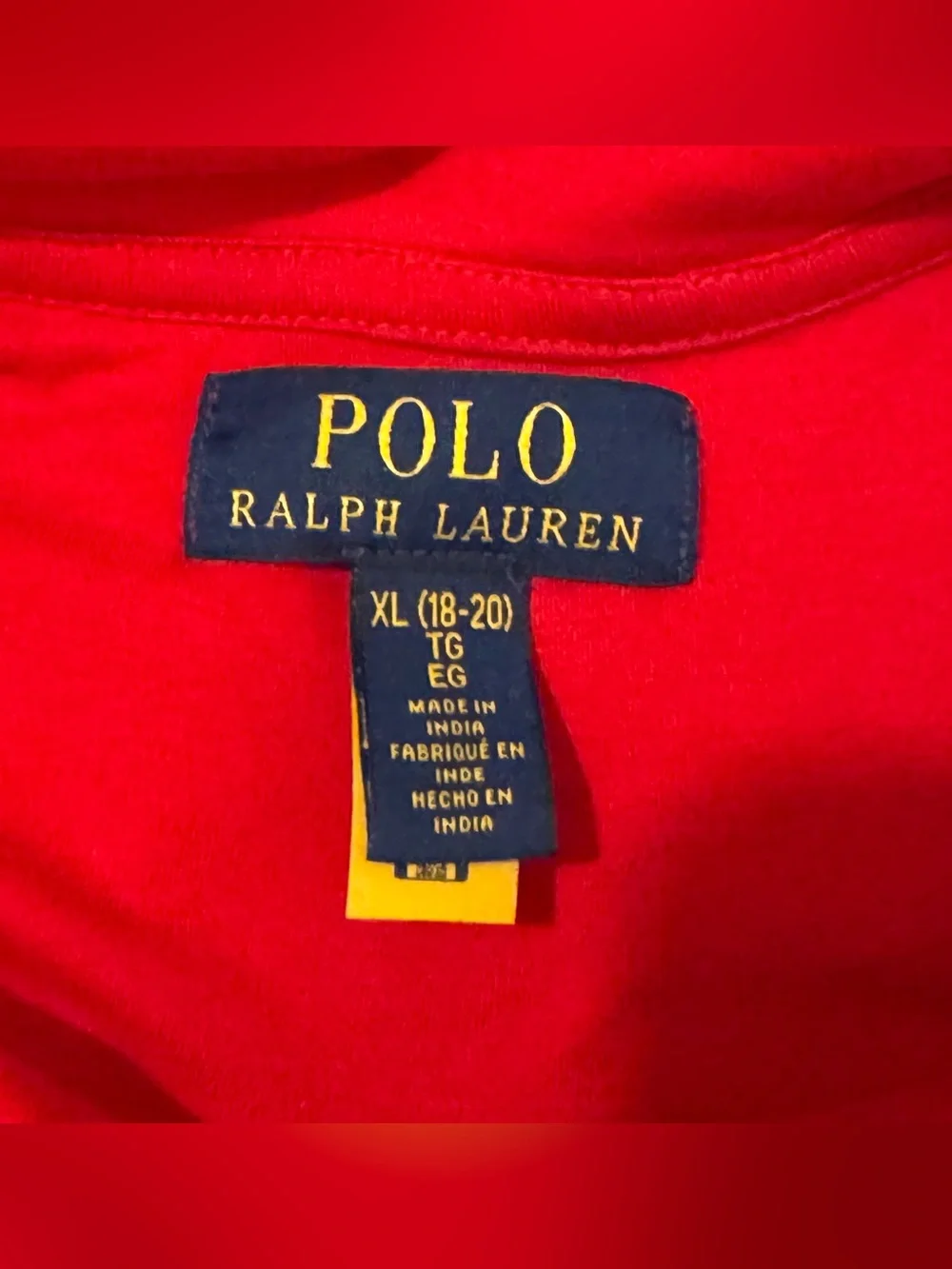 Ralph Lauren Cotton Interlock Quarter-Zip Pullover, Color: Red, Size: XL 18-20